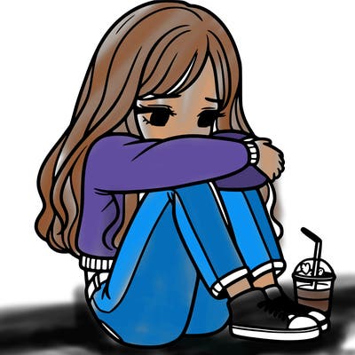 a girl  after a breakup