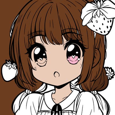 a anime strawberry girl