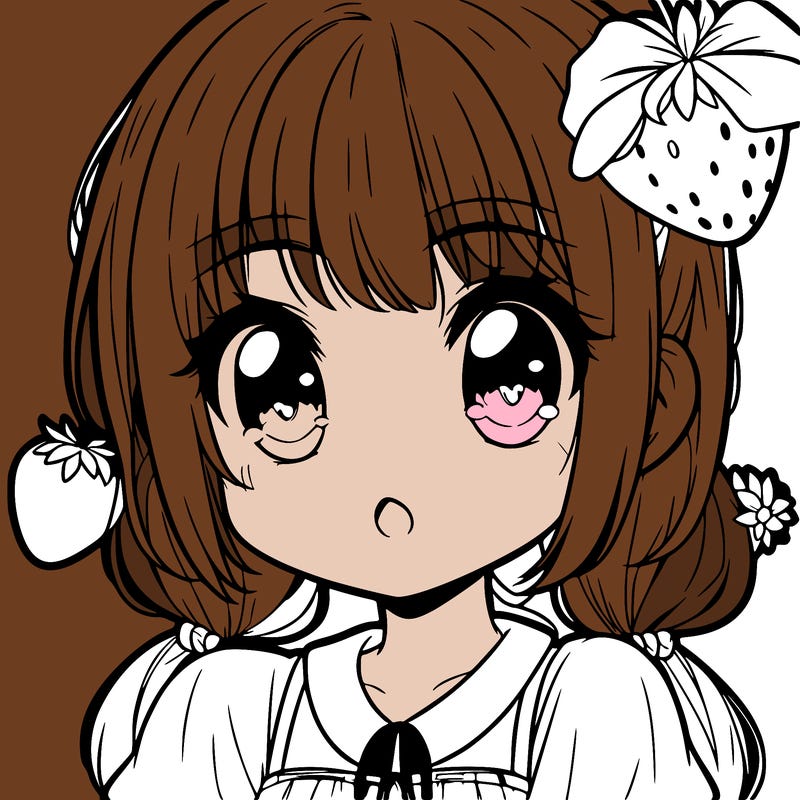 a anime strawberry girl