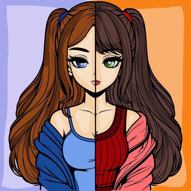 realistic girl split