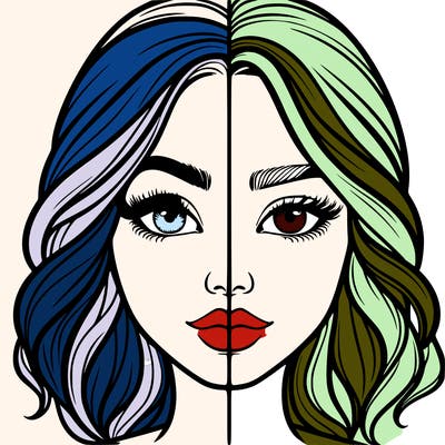 realistic girl split half