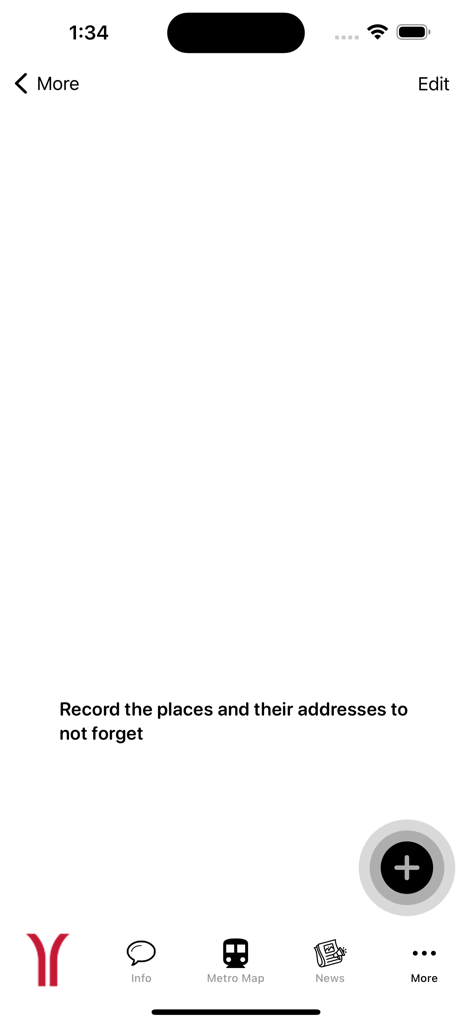 Guangzhou Subway Map - Guangzhou Subway Map app screen for recording addresses and locations