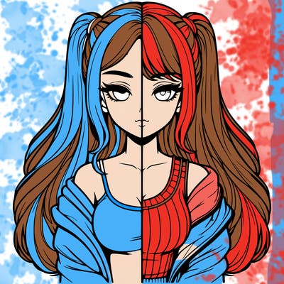 realistic girl split