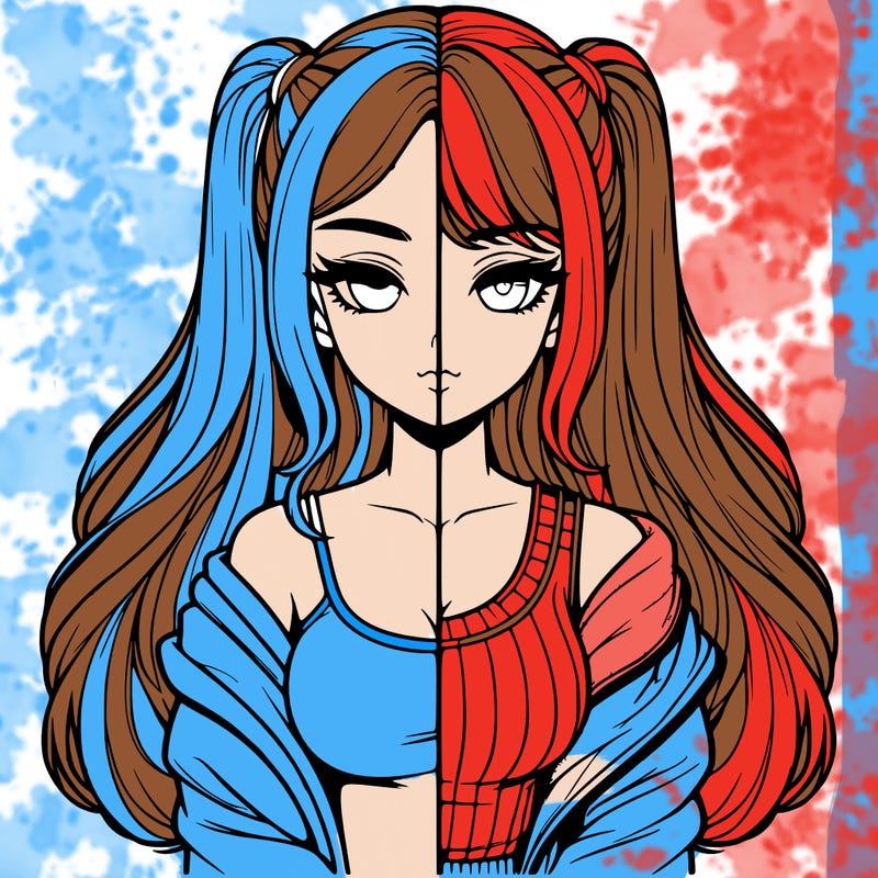 realistic girl split