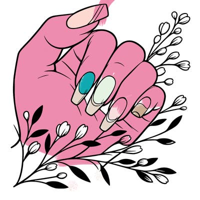 nails with french tip