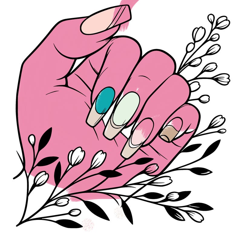 nails with french tip