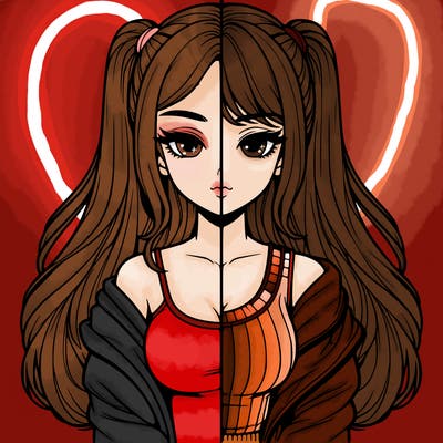 realistic girl split