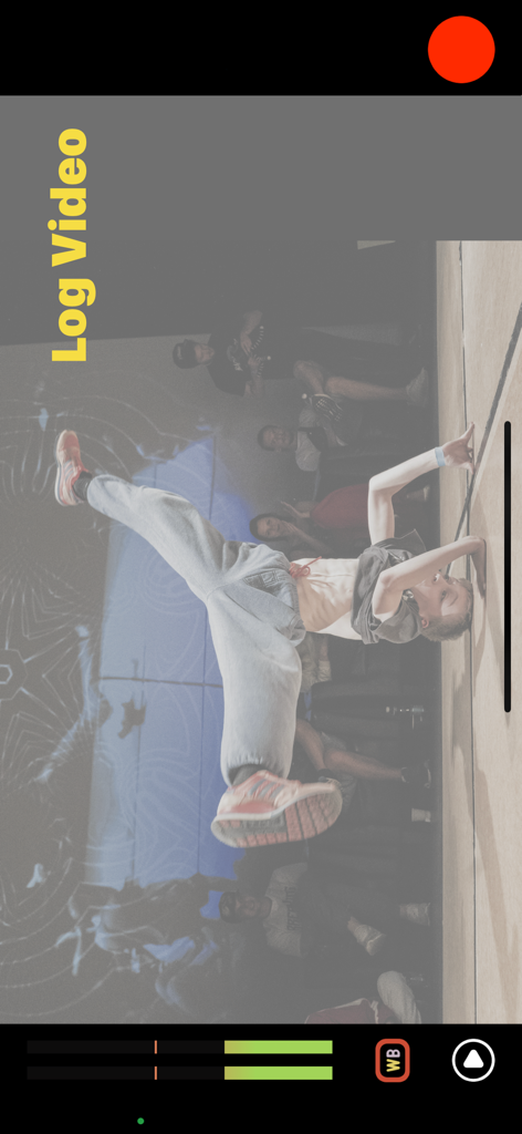 Breakdancer captured using Apple Log video recording in DSLR Camera Manual app