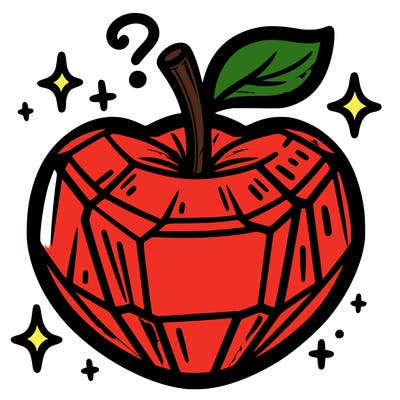 very shiny crystal apple