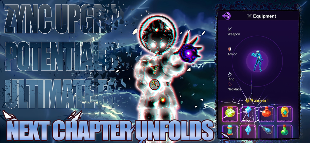 ZYNC Heroes: Ascent - Hero character equipment and item inventory menu in ZYNC Heroes Ascent