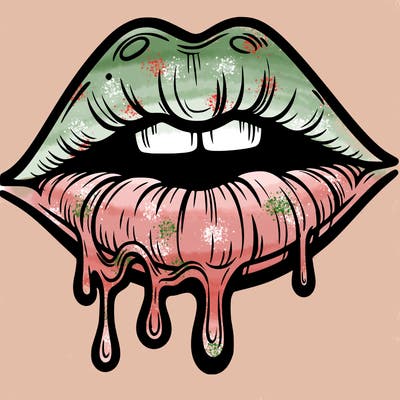 lips that look realistic and drip