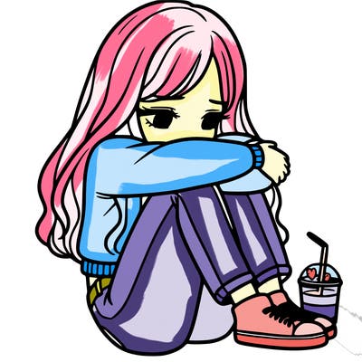 a girl  after a breakup