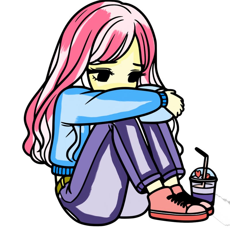 a girl  after a breakup