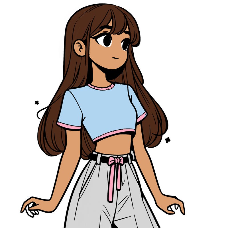 girl in a cute crop top