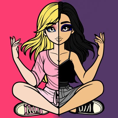 realistic girl split