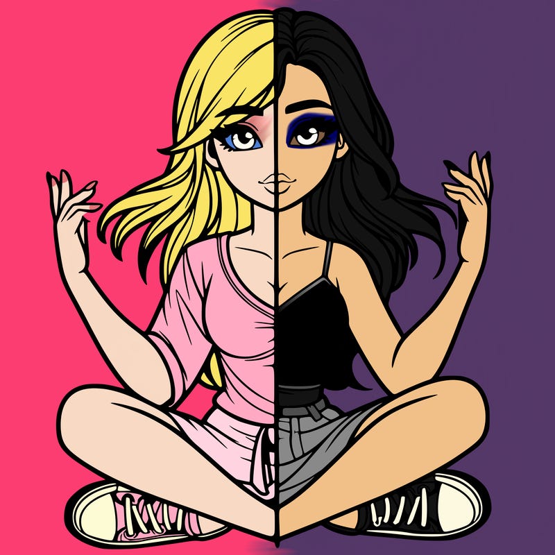 realistic girl split