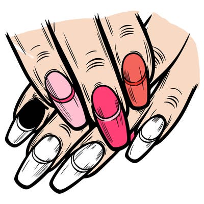 nails with french tips all white