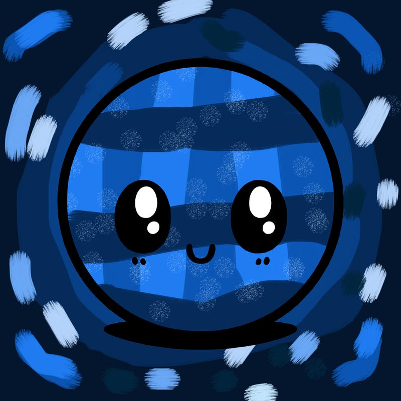 a blank, round circle