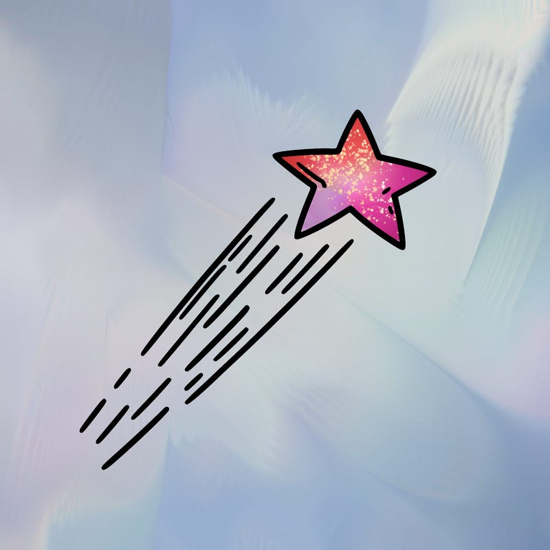 a shooting star in the sky