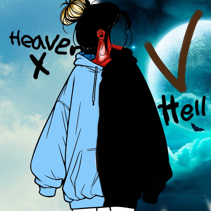 realistic girl with a oversized sweatshirt on and a bun