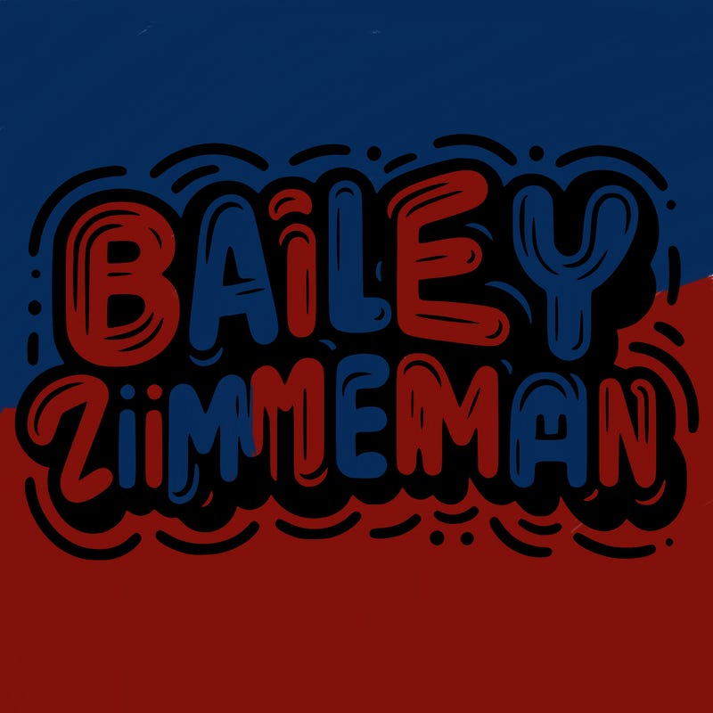 bailey zimmerman in bubble letters