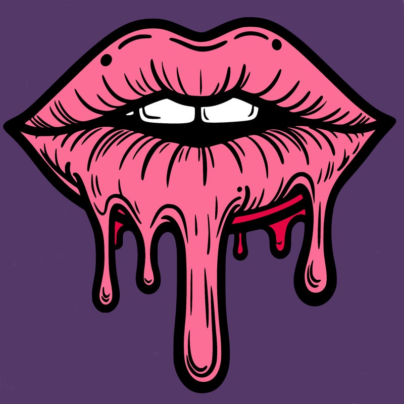 dripping lips