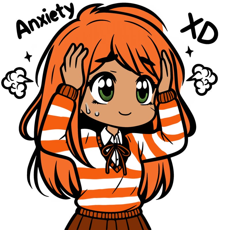 a girl with anxiety xd