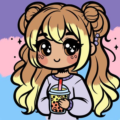 girl with boba