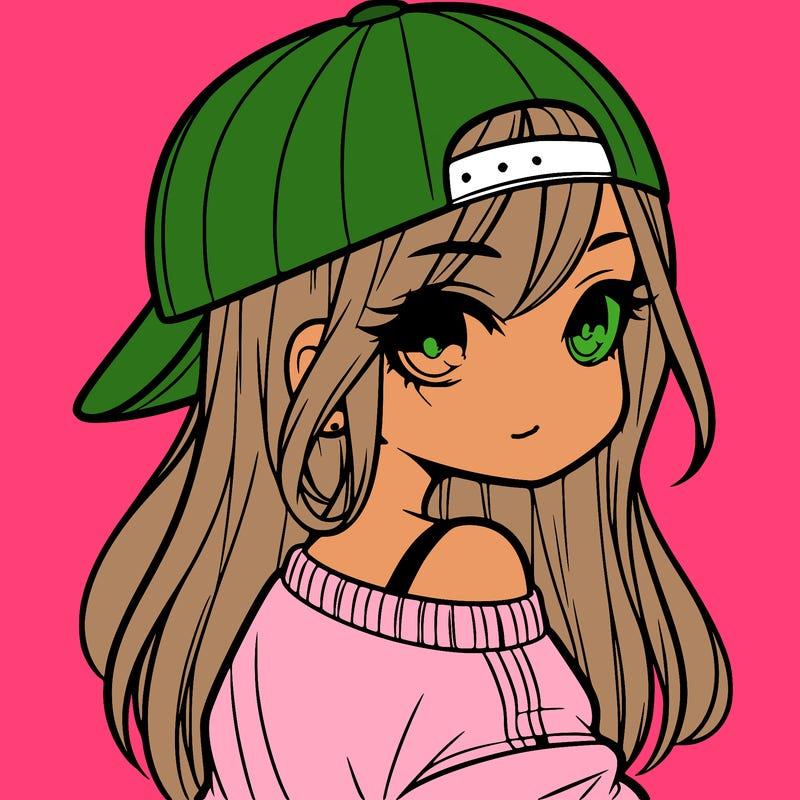 girl with a backward hat on