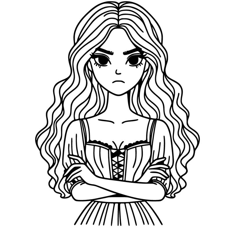 women in a dress with her arms crossed and a straight face