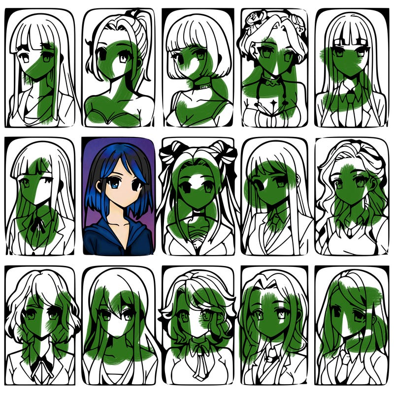 girls that look diffrent anime