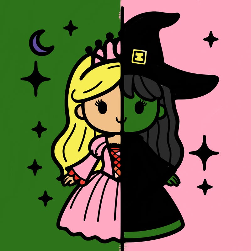 split princess and witch