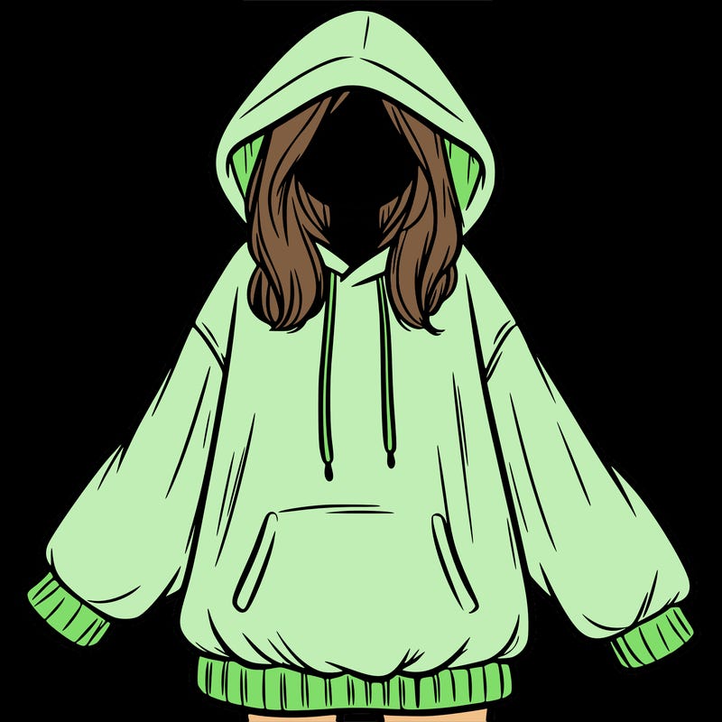 girl in oversized hoodie