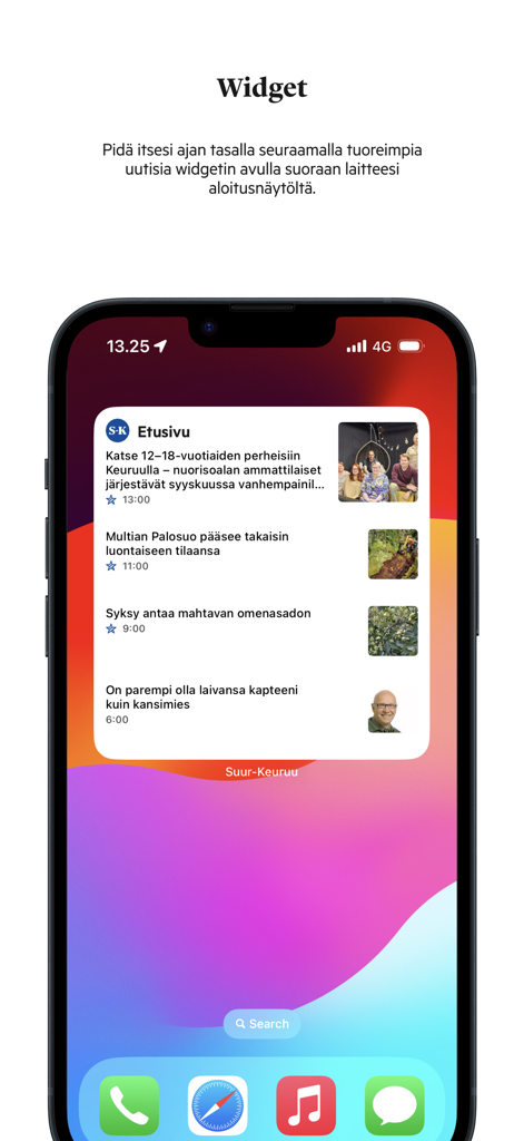 Suur-Keuruu - Suur-Keuruu local news widget on a smartphone screen