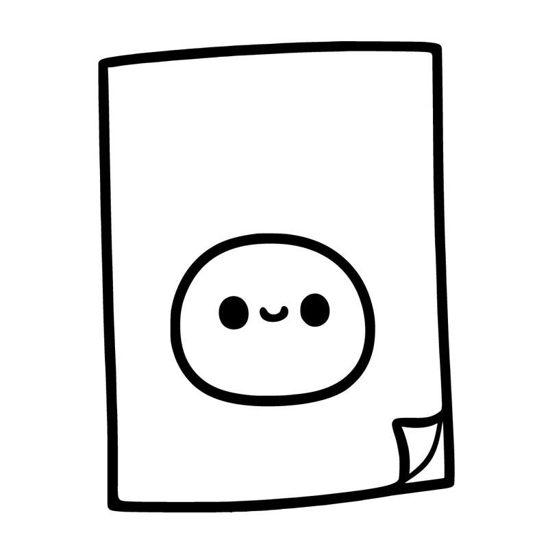 blank paper with nothing on. it