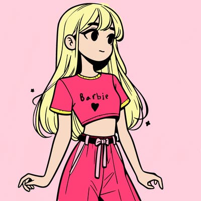 girl in a cute crop top