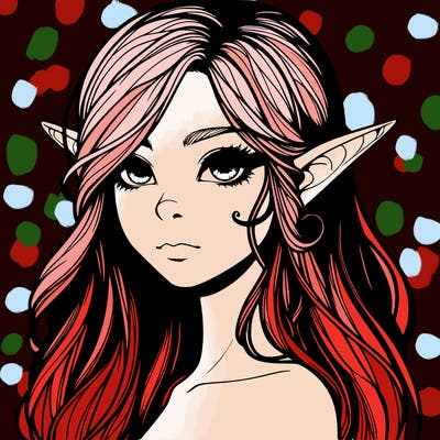 elf girl realistic dark fantasy