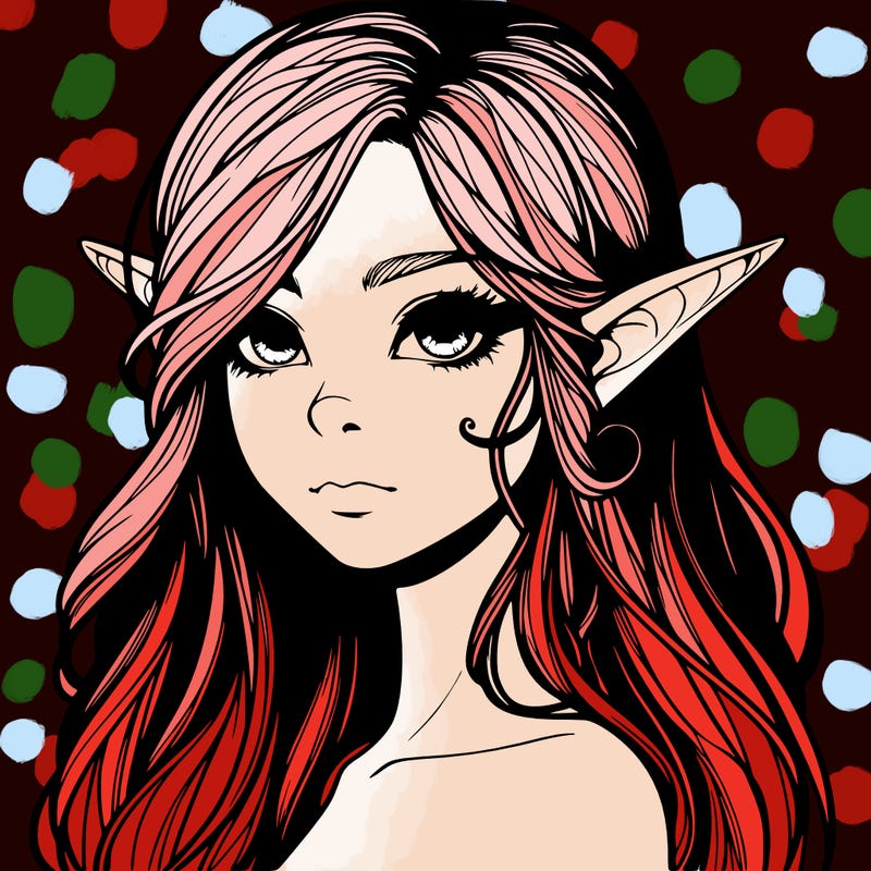 elf girl realistic dark fantasy