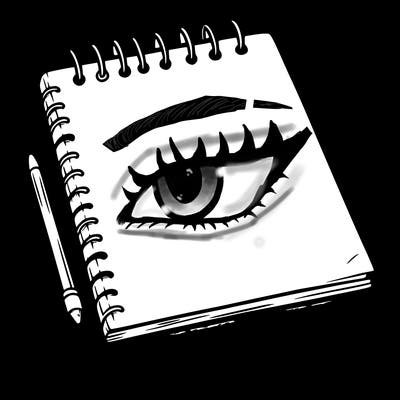 a blank sketch pad
