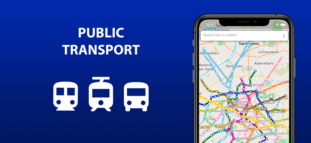 City Transport Map Porto - Mobile app interface showing Porto metro tram and bus routes on a digital map