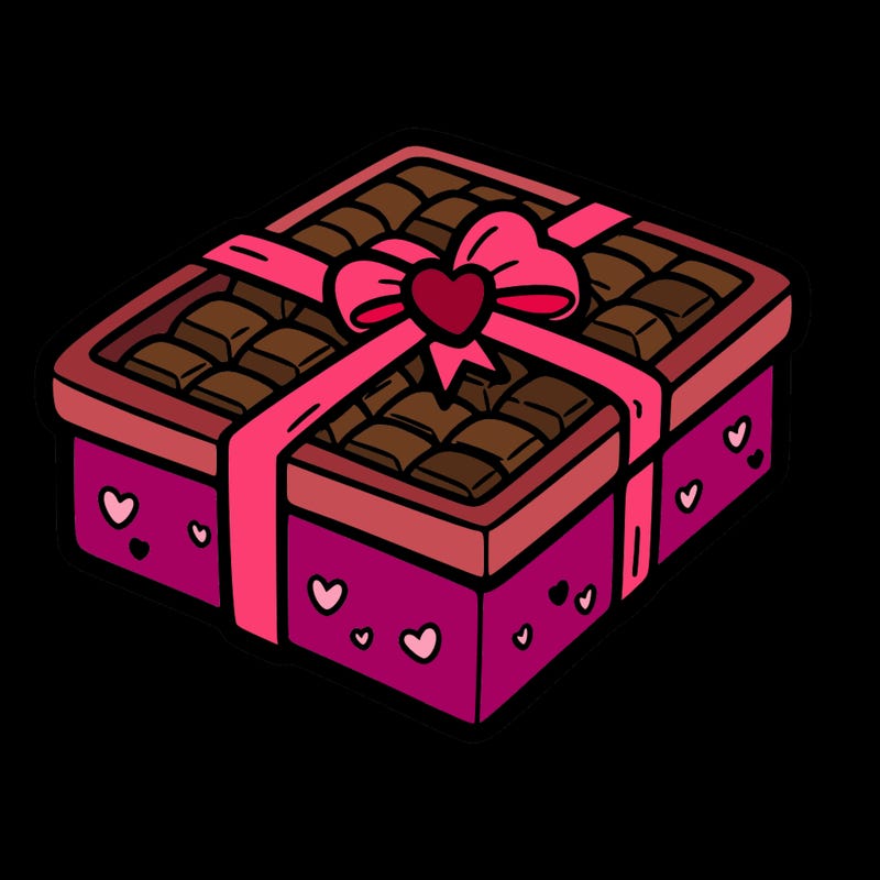 a box of chocolate for valentines day