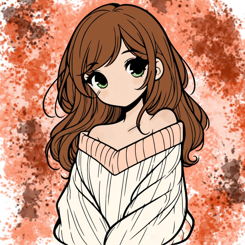 shy pretty girl wearing a sweater that is falling off one shoulder portrait