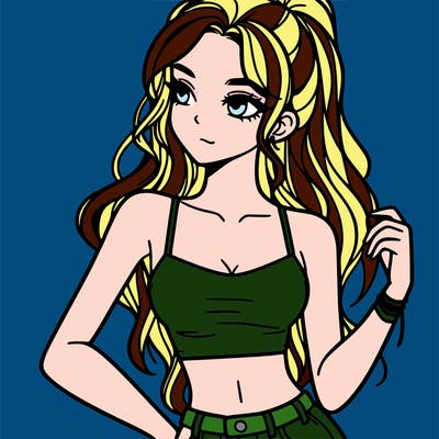 girl in crop top