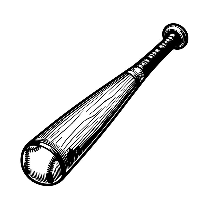 a realistic depiction of a baseball bat