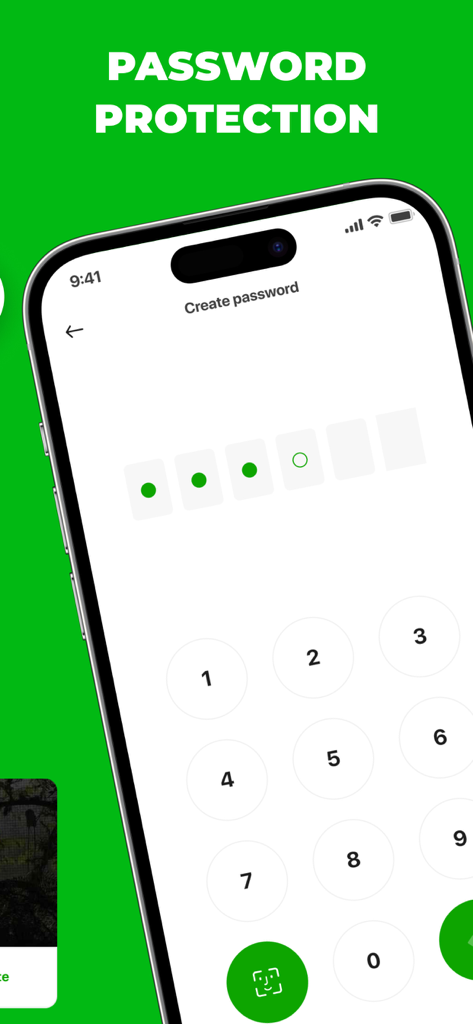 The dual messenger App - Teclado numérico y pantalla de entrada de código PIN para la seguridad de la aplicación en la aplicación dual messenger.