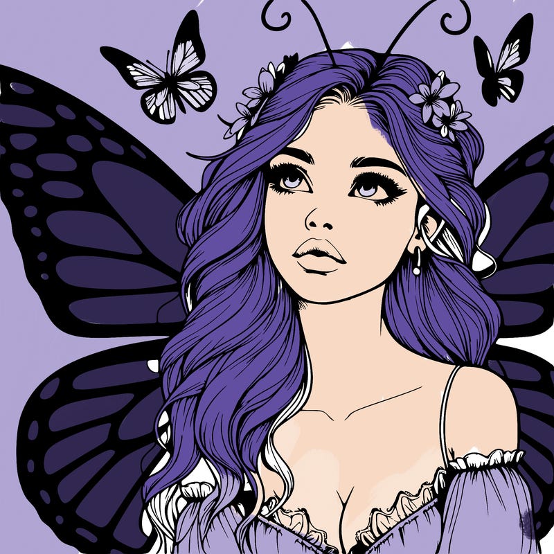 butterfly fairy realistic girl