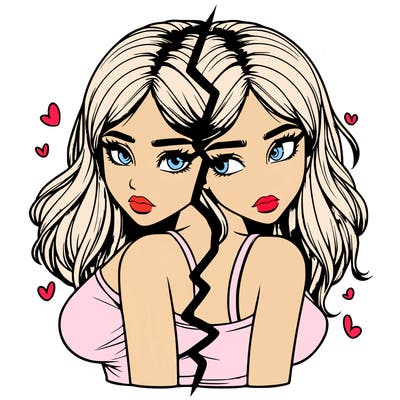 realistic girl split