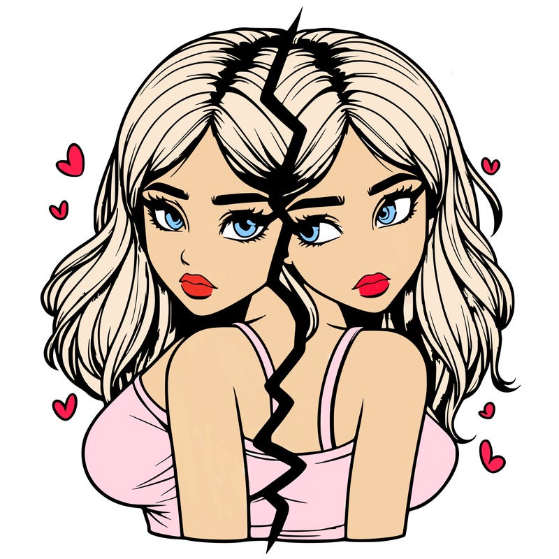 realistic girl split