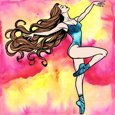 realistic woman dancer
