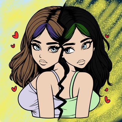 realistic girl split